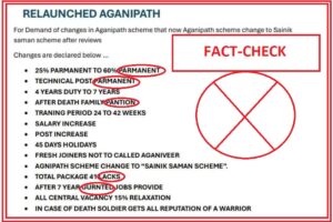 Has Agnipath Scheme for recruitment of soldiers (Agniveers) been relaunched? Fact Check