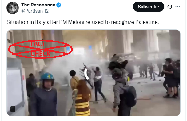 ಪ್ರಧಾನಿ ಮೆಲೋನಿ ಪ್ಯಾಲೆಸ್ಟೈನ್ ಅನ್ನು ಗುರುತಿಸಲು ನಿರಾಕರಿಸಿದ ನಂತರ ಇಟಲಿಯಲ್ಲಿ ಬೃಹತ್ ಪ್ರತಿಭಟನೆಗಳು ಭುಗಿಲೆದ್ದವೇ? ಸತ್ಯ ಪರಿಶೀಲನೆ